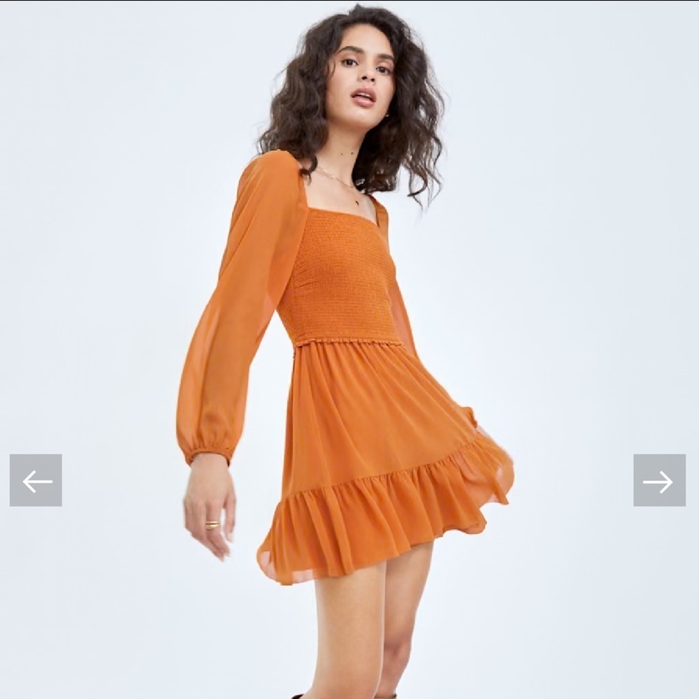 ARITZIA WILFRED Tempest Mini Dress- Orange